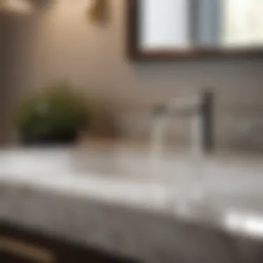 Sophistication of Quartz Quartz Bathroom Countertop Design