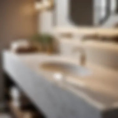 Innovative Quartz Bathroom Countertop Quartz bathroom countertop with unique bowl sink design