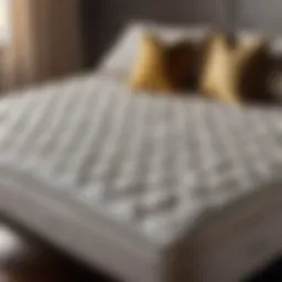 Elegant quilted daybed mattress cover in modern interior