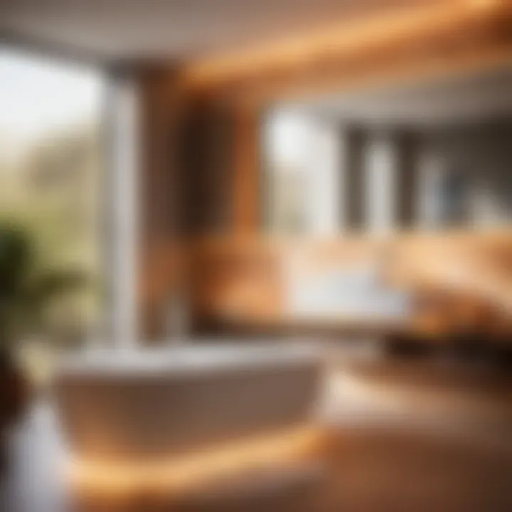 Glowing Warmth in Luxurious Bathroom