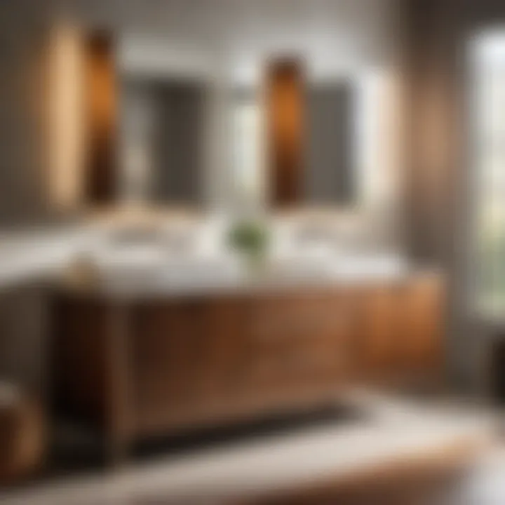 Modern RC Willey Bathroom Vanity with Dual Sink Feature