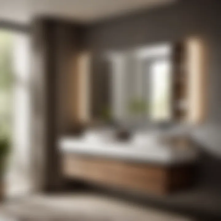 RC Willey Bathroom Vanity with Contemporary Floating Design