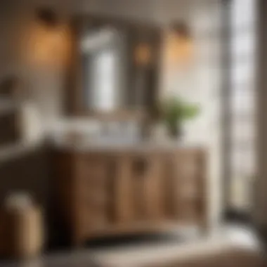 RC Willey Bathroom Vanity in Rustic Wooden Design