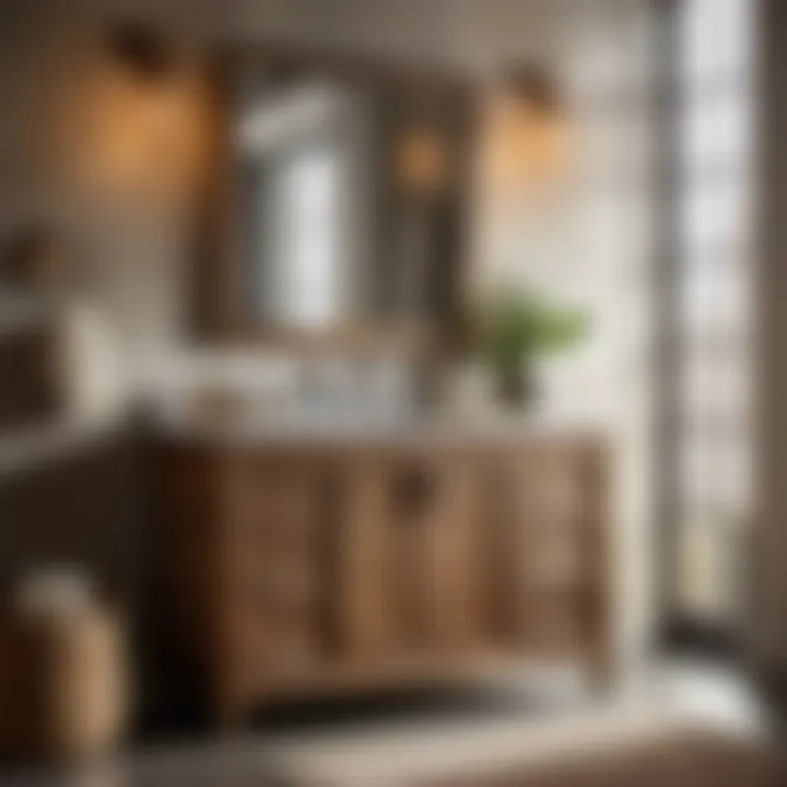 RC Willey Bathroom Vanity in Rustic Wooden Design