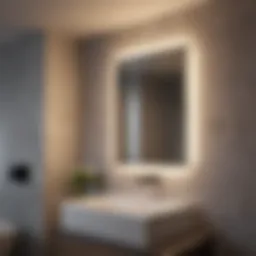 Elegant recessed light fixtures illuminating a stylish bathroom