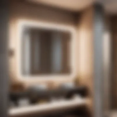 Stylish bathroom featuring recessed mirrored medicine cabinet