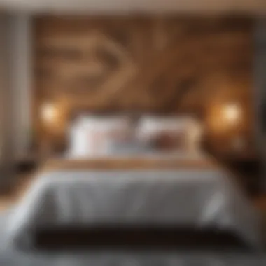 Sustainable Bedroom Focal Point Reclaimed wood accent wall behind bed