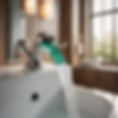 Innovative Design with Recycled Glass Component Recycled Glass Faucet Spout