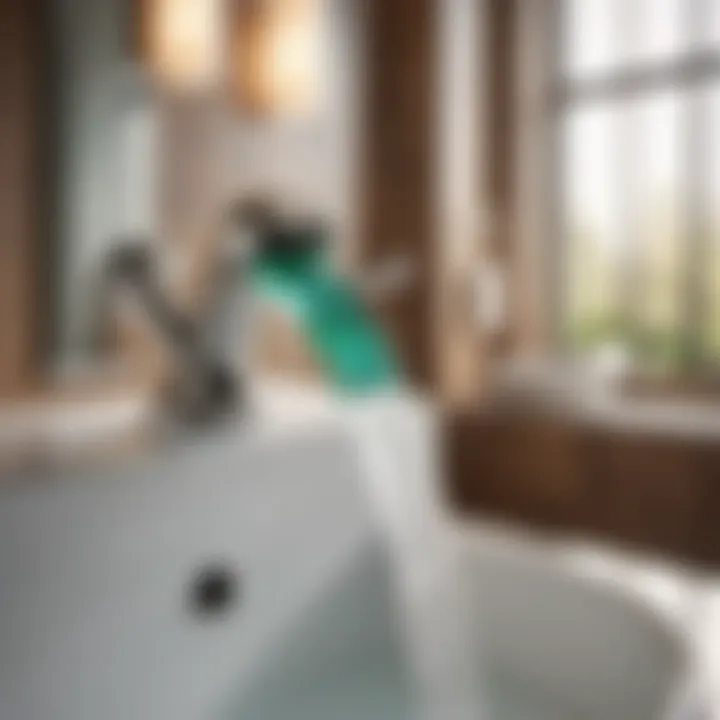 Innovative Design with Recycled Glass Component Recycled Glass Faucet Spout