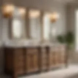 Elegant bathroom vanity with marble countertop