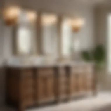 Elegant bathroom vanity with marble countertop