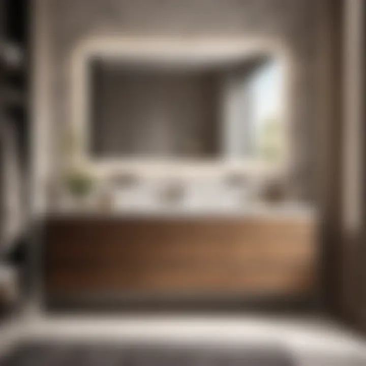 Modern bathroom vanity with sleek design