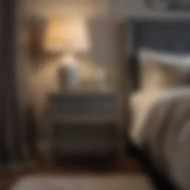 Chic painted nightstand showcasing modern design