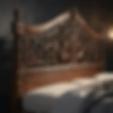 Sustainable refinishing techniques displayed on a restored bed frame