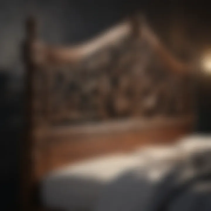 Sustainable refinishing techniques displayed on a restored bed frame