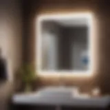 Elegant Mirror Reflection in Modern Bathroom Setting