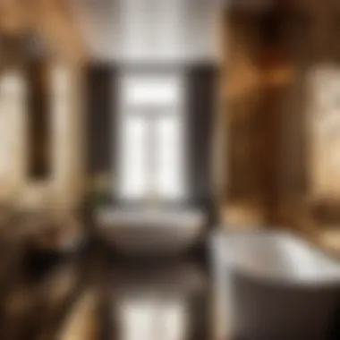 Reflective beauty of metallic tiles in bathroom design