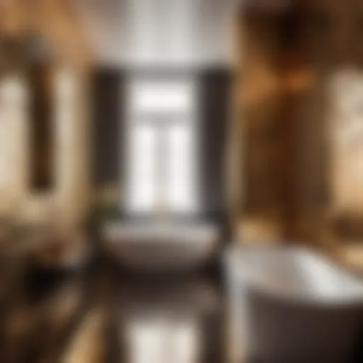 Reflective beauty of metallic tiles in bathroom design