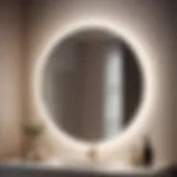 Reflective Elegance Round Tilt Bathroom Mirror