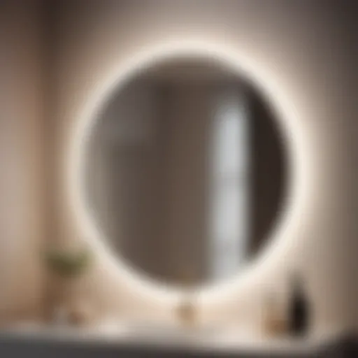 Reflective Elegance Round Tilt Bathroom Mirror