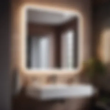 Reflective Minimalist Bathroom Mirror Storage