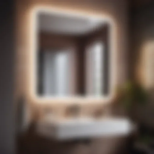 Reflective Minimalist Bathroom Mirror Storage