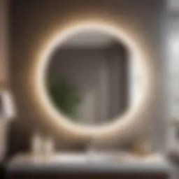 Reflective surface of anti-fog bathroom vanity mirror