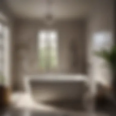 Relaxing ambiance of a freestanding bath shower experience
