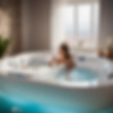 Relaxing Bubble Massage Features of Two-Seater Jacuzzi Bathtub