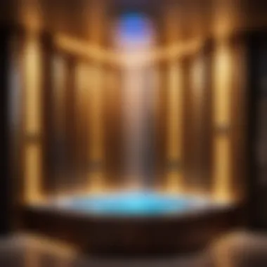 Chromatic Relaxation Relaxing Jacuzzi Steam Shower Bath with Color Therapy