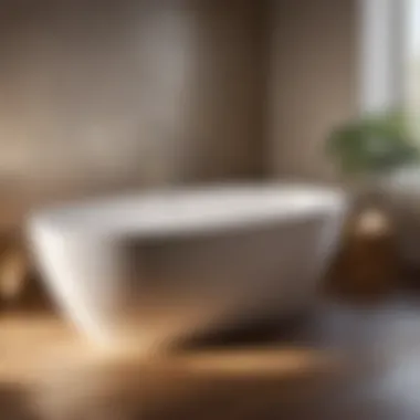 Relaxing Soak in 56-inch Freestanding Bathtub