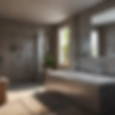 Bathroom layout before and after shower installation