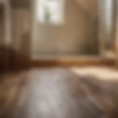 New floorboards being installed in bathroom renovation