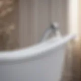 Elegant chrome bathtub spout