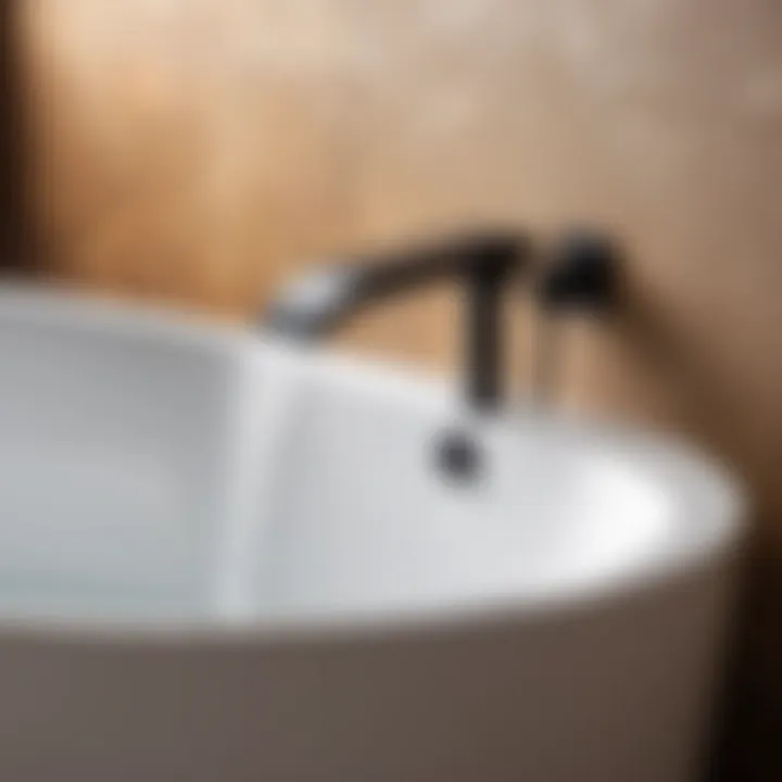 Sleek Black Bathtub Spout Modern matte black bathtub spout