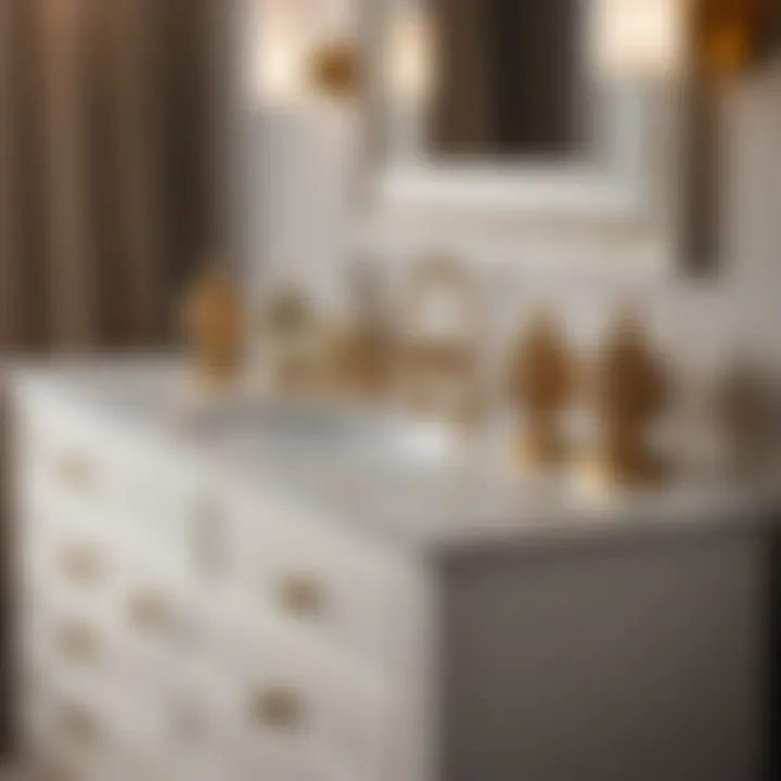 Chic Hardware and Knobs Upgrade Chic hardware and knobs for dresser-to-vanity transformation