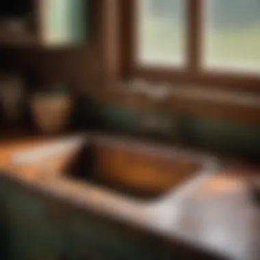 Patina Perfection: Reviving Vintage Sinks Restored vintage laundry room sink with patina finish