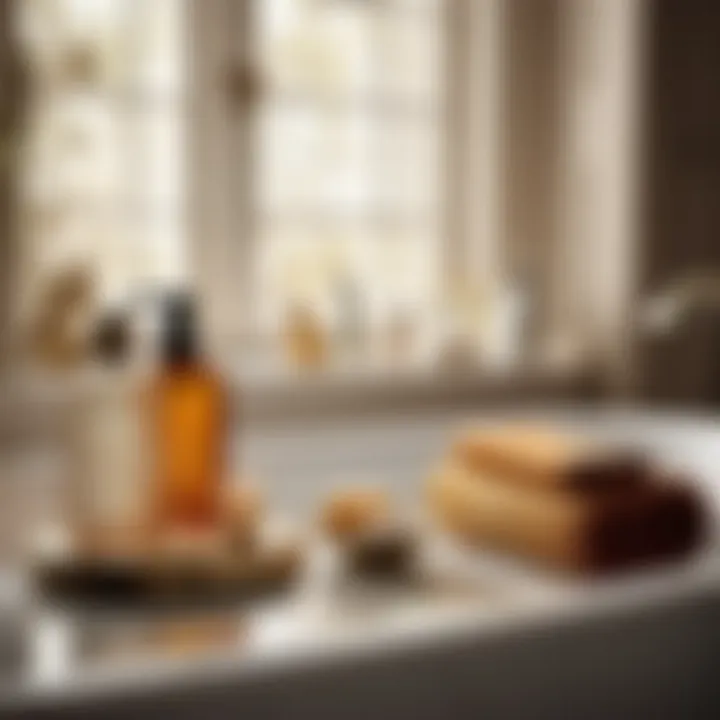 Luxurious retro bathing accessories