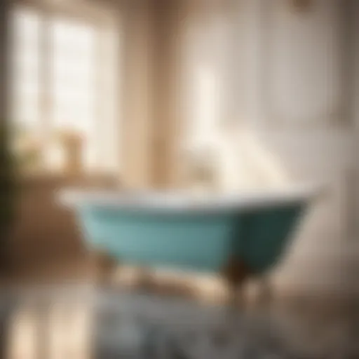 Elegantly crafted vintage bathtub