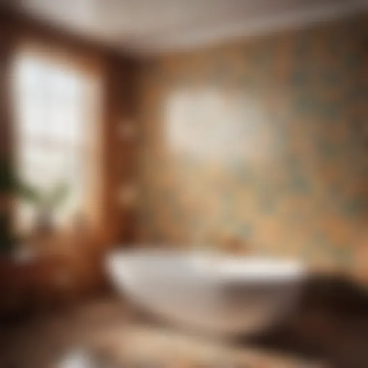 Retro 60s Bathroom Decor showcasing Geometric Tiles