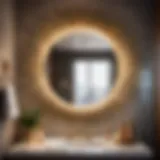 Retro 60s Bathroom Decor with Sunburst Mirror