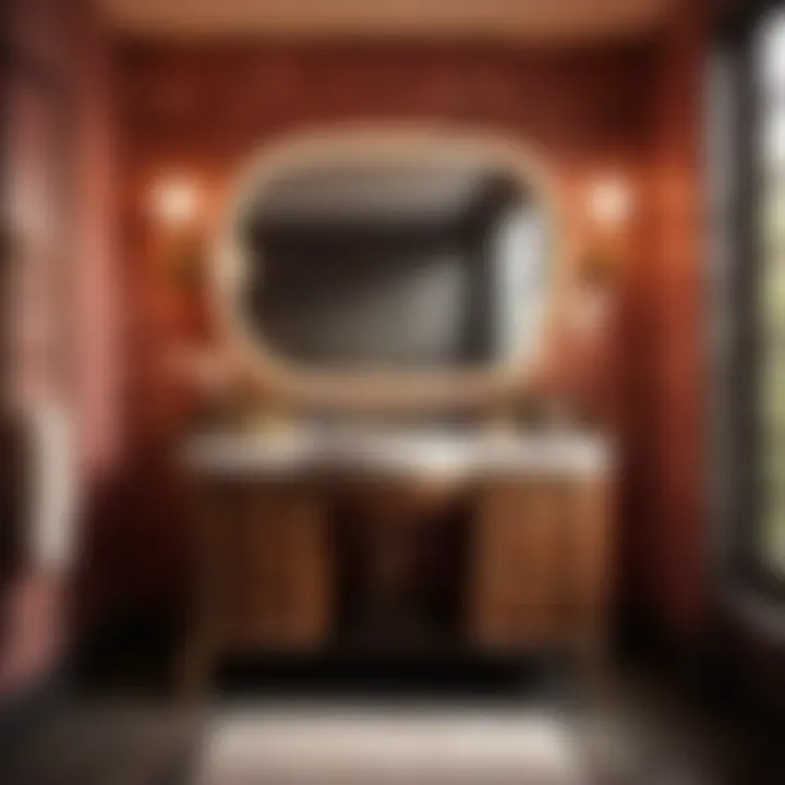 Retro 60s Bathroom Decor featuring Vintage Vanity