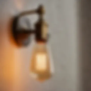 Retro Industrial Bathroom Sconce with Edison Bulb