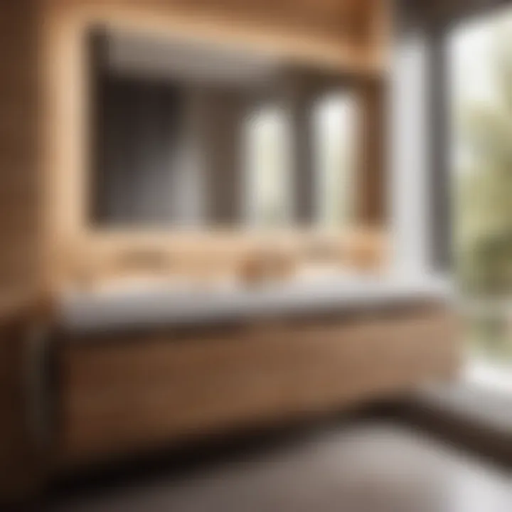 Installation process of new sink cabinet in bathroom