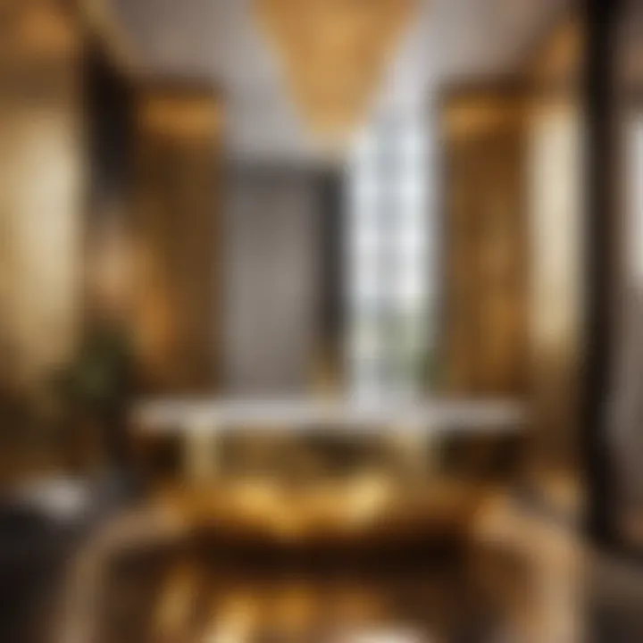 Luxurious Gold Accent Bathroom Tile Luxurious Gold Accent Bathroom Tile