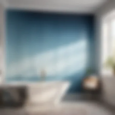 Ombre Painted Wall in Tranquil Blues