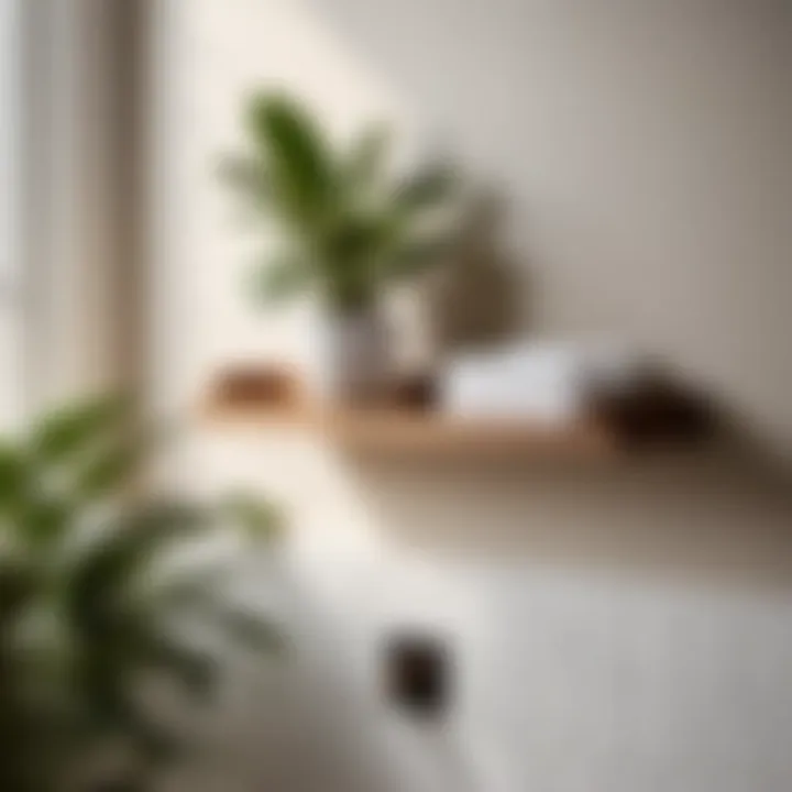 Modern Bathroom Shelving with Plant Accents Chic bathroom shelving with plant accents