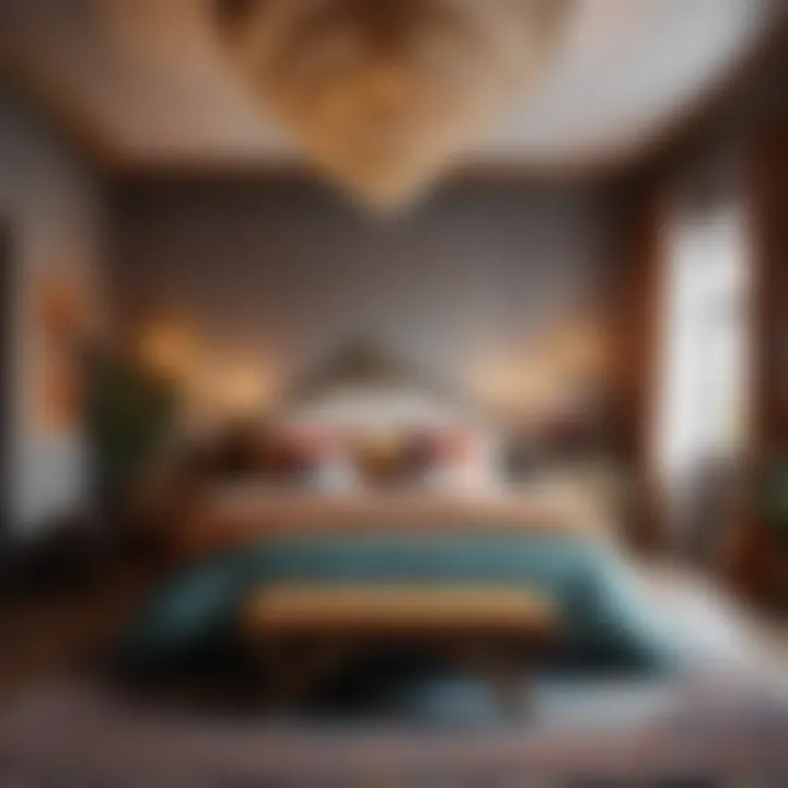 Luxurious bohemian bedroom makeover