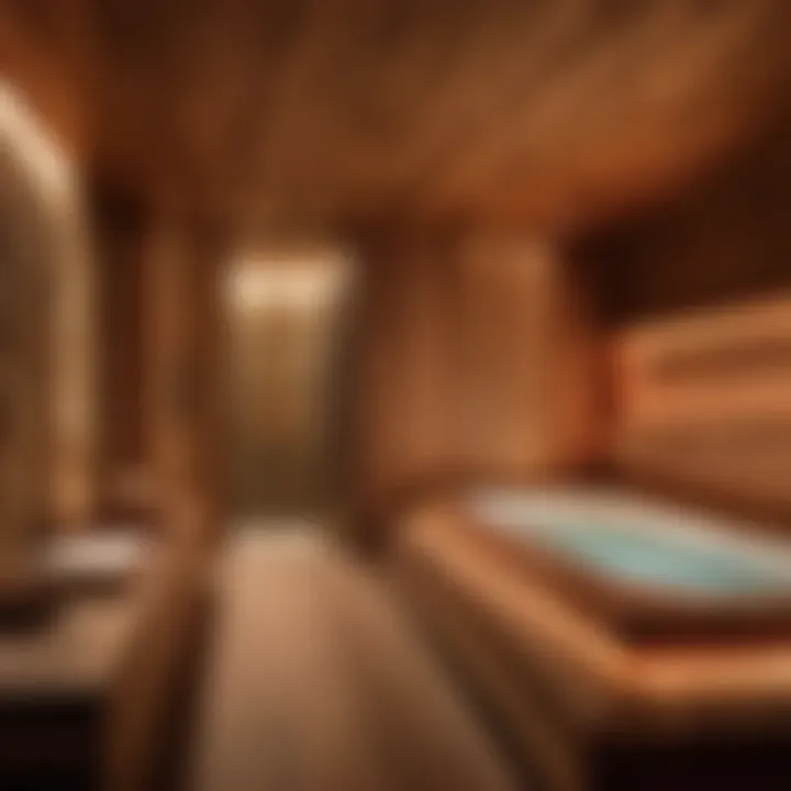 Spa-inspired bathroom oasis with sauna feature