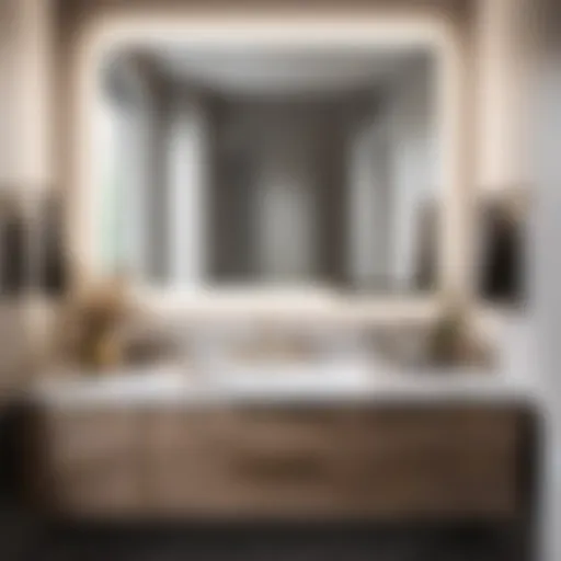 Elegant bathroom vanity with modern fixtures